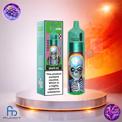 Vapers Desechables - Cigarrillo electrónico - España - Fumot - RandM - Tornado - 30K - Grape Ice 30000 Caladas - El mejor precio