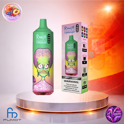 Vapers Desechables - Cigarrillo electrónico - España - Fumot - RandM Tornado - 9K - Peach ice 9000 Caladas - Los más baratos