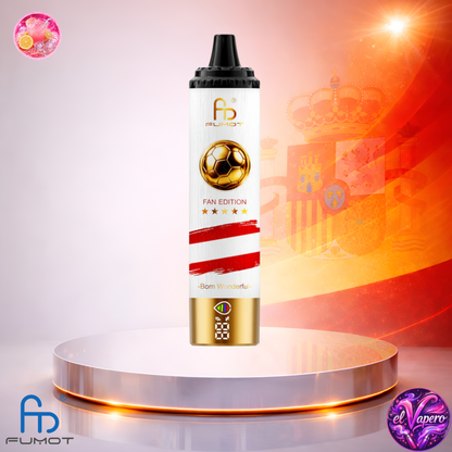 Cigarrillo electrónico desechable Fumot Tornado 15K Fan Edition España Pink Lemonade con hasta 15000 caladas y sabor a limonada rosa