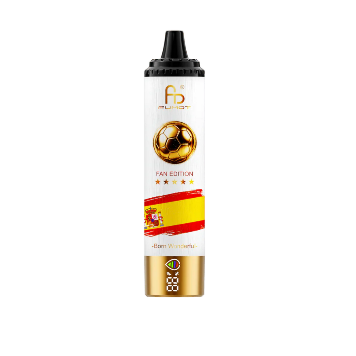 Vaper desechable Fumot Tornado 15K Fan Edition España White con hasta 15000 caladas disponible en ElVapero.es