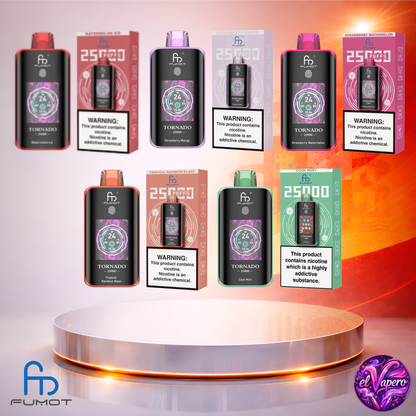 Vapers Desechables - Cigarrillo electrónico - España - Fumot - Tornado - 25K - Sabores 2-25000 Caladas - El mejor precio