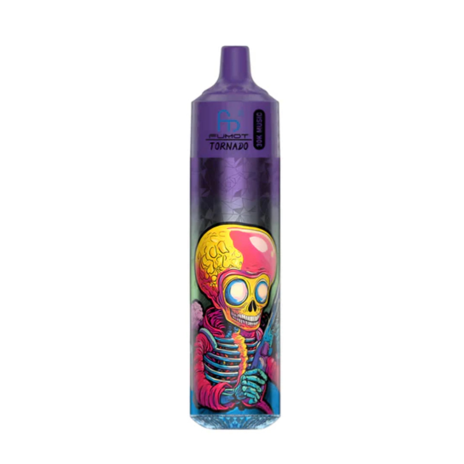 Vaper desechable Fumot Tornado 30K Music Blueberry Sour Raspberry con hasta 30000 caladas y sabor intenso a arándano y frambuesa ácida