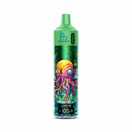 Fumot Tornado 30K Love 66 con 30000 caladas y sabor dulce, frutal y refrescante