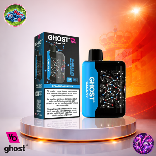 Vapers Desechables - Cigarrillo electrónico - España - Ghost Galaxy 25K - Blue Sour Raspberry 25000 Caladas - Los más baratos