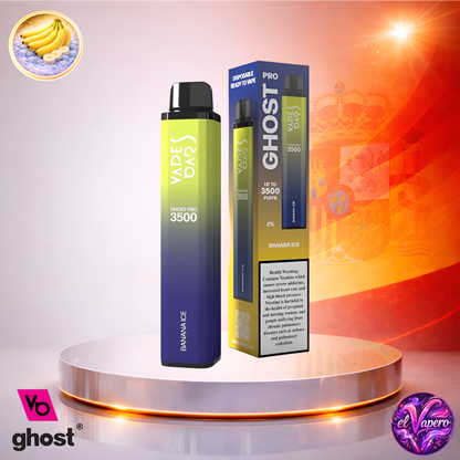 Vapers Desechables - Cigarrillo Electrónico - España - Ghost Pro 3500 - Banana Ice 3500 Caladas - Los más baratos