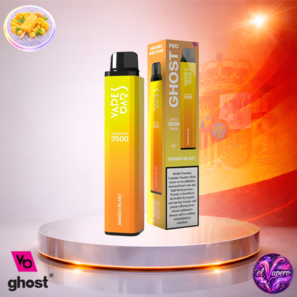 Vapers Desechables - Cigarrillo Electrónico - España - Ghost Pro 3500 - Mango Blast 3500 Caladas - El mejor precio