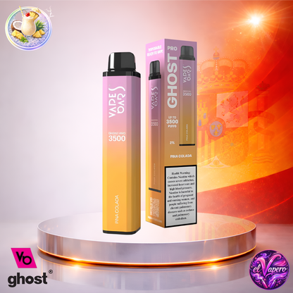 Vapers Desechables - Cigarrillo Electrónico - España - Ghost Pro 3500 - Pina Colada 3500 Caladas - El mejor precio