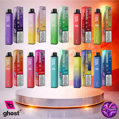 Vapers Desechables - Cigarrillo Electrónico - España - Ghost Pro 3500 - Sabores 3 3500 Caladas - Más baratos