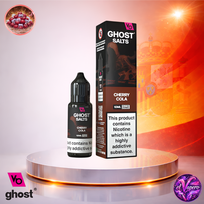 Vapers Desechables - Cigarrillo Electrónico - España - Ghost Salts - 10ml - Liquidy Cherry Cola - Líquido Sal De Nicotina - El mejor precio