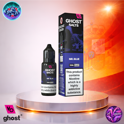 Vapers Desechables - Cigarrillo Electrónico - España - Ghost Salts - 10ml - Liquidy Mr Blue - Líquido Sal De Nicotina - El mejor precio