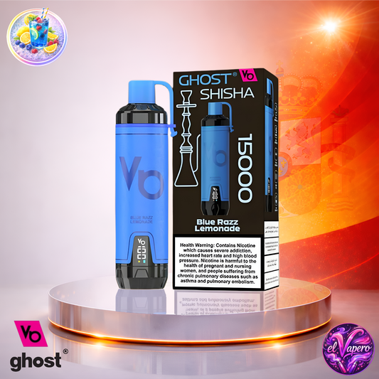 Vapers Desechables - Cigarrillo Electrónico - España - Ghost - Shisha - 15K - Blue Razz Lemonade 15000 Caladas - Los más baratos