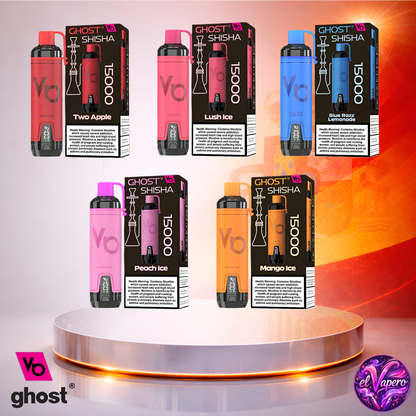 Vapers Desechables - Cigarrillo Electrónico - España - Ghost - Shisha - 15K - Sabores 15000 Caladas - Los más baratos