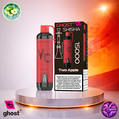 Vapers Desechables - Cigarrillo Electrónico - España - Ghost - Shisha - 15K - Two Apple 15000 Caladas - Más baratos