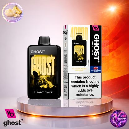 Vapers Desechables - Cigarrillo electrónico - España - Ghost - Smart Vape - 40K - Banana Foam Sweets 40000 Caladas - Más baratos