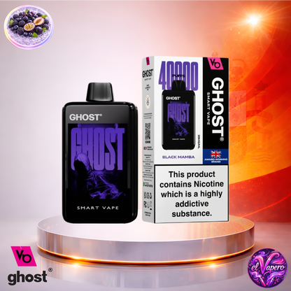 Vapers Desechables - Cigarrillo electrónico - España - Ghost - Smart Vape - 40K - Black Mamba 40000 Caladas - Más baratos