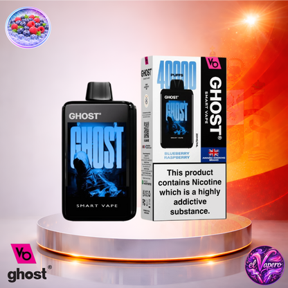 Vapers Desechables - Cigarrillo electrónico - España - Ghost - Smart Vape - 40K - Blueberry Raspberry 40000 Caladas - El mejor precio