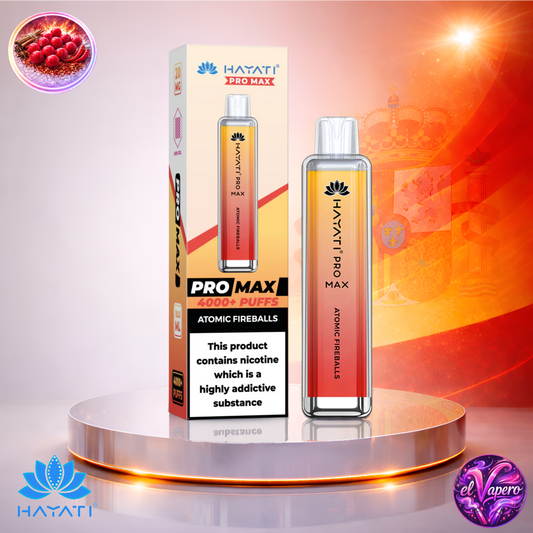 Vapers Desechables - Cigarrillo Electrónico - España - Hayati Pro Max 4K - Atomic Fireballs - 4000 Caladas - El mejor precio