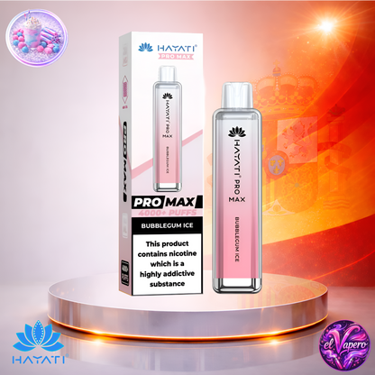 Vapers Desechables - Cigarrillo Electrónico - España - Hayati Pro Max 4K - Bubblegum Ice - 4000 Caladas - Los más baratos