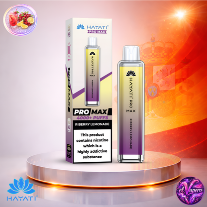 Vapers Desechables - Cigarrillo Electrónico - España - Hayati Pro Max 4K - Ribbery Lemonade - 4000 Caladas - El mejor precio