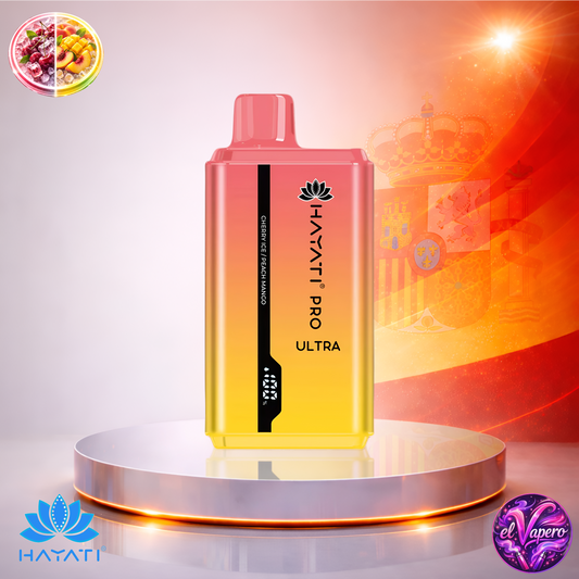 Vapers Desechables - Cigarrillo Electrónico - España - Hayati Pro Ultra 15K - Cherry Ice Peach Mango - 2% Nicotina - 15000 Caladas - El mejor precio