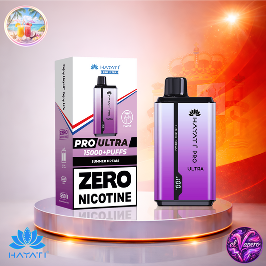 Vapers Desechables - Cigarrillo Electrónico - España - Hayati Pro Ultra 15K - Summer Dream - 0 Nicotina - 15000 Caladas - Más baratos