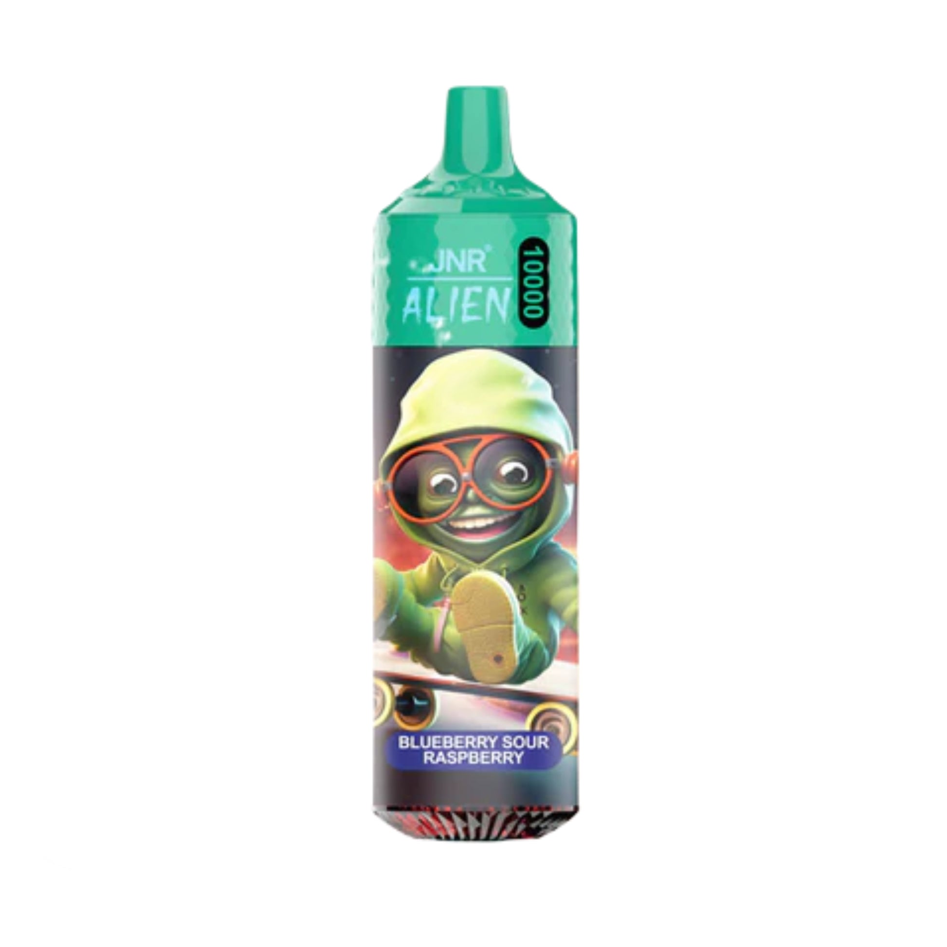 Vaper desechable JNR Alien 10K Blueberry Sour Raspberry con hasta 10000 caladas y sabor a arándano y frambuesa ácida