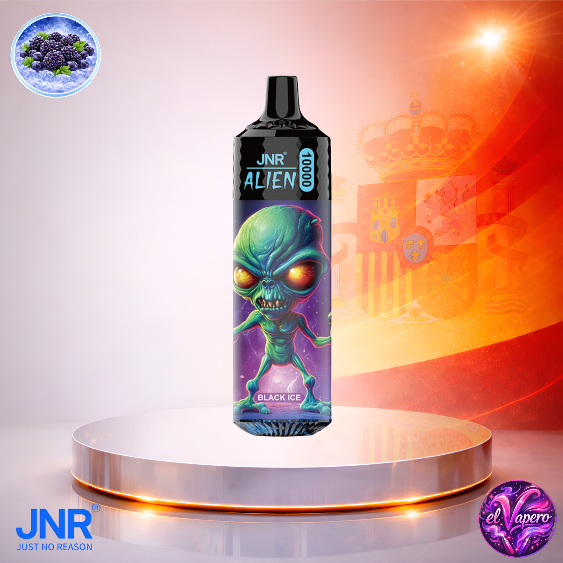 Vapers Desechables - Cigarrillo electrónico - España - JNR - Alien - 10K - Black Ice 10000 Caladas - Más baratos