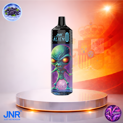 Vapers Desechables - Cigarrillo electrónico - España - JNR - Alien - 10K - Black Ice 10000 Caladas - Más baratos