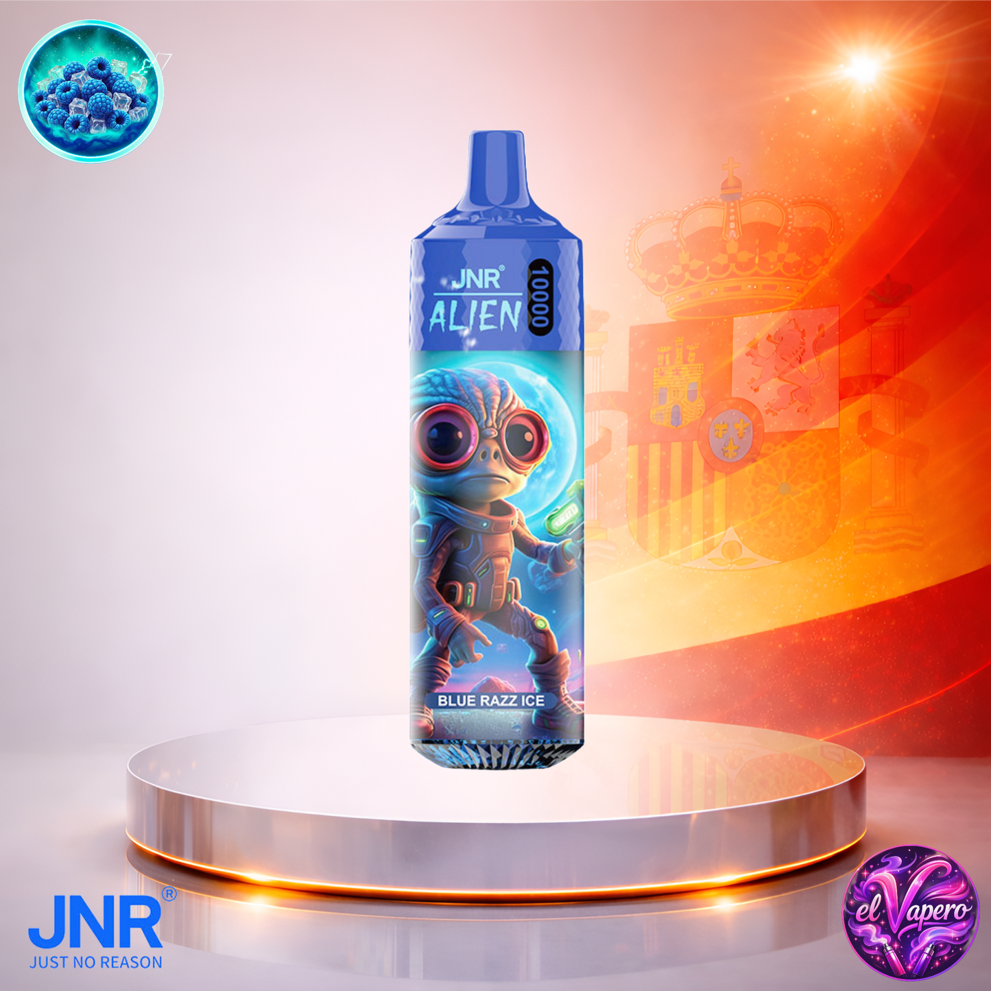 Vapers Desechables - Cigarrillo electrónico - España - JNR - Alien - 10K - Blue Razz Ice 10000 Caladas - El mejor precio