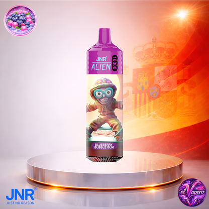 Vapers Desechables - Cigarrillo electrónico - España - JNR - Alien - 10K - Blueberry Bubblegum 10000 Caladas - El mejor precio