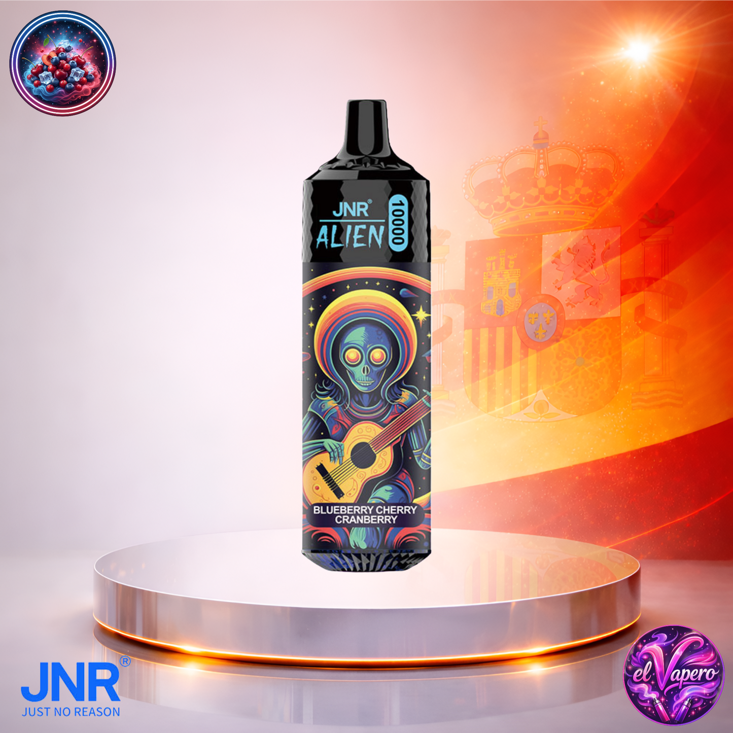 Vapers Desechables - Cigarrillo electrónico - España - JNR - Alien - 10K - Blueberry Cherry Cranberry 10000 Caladas - Los más baratos