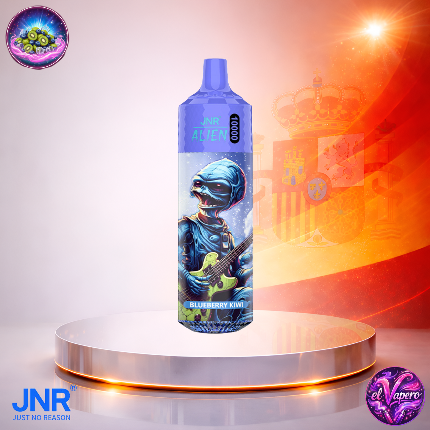 Vapers Desechables - Cigarrillo electrónico - España - JNR - Alien - 10K - Blueberry Kiwi 10000 Caladas - Los más baratos