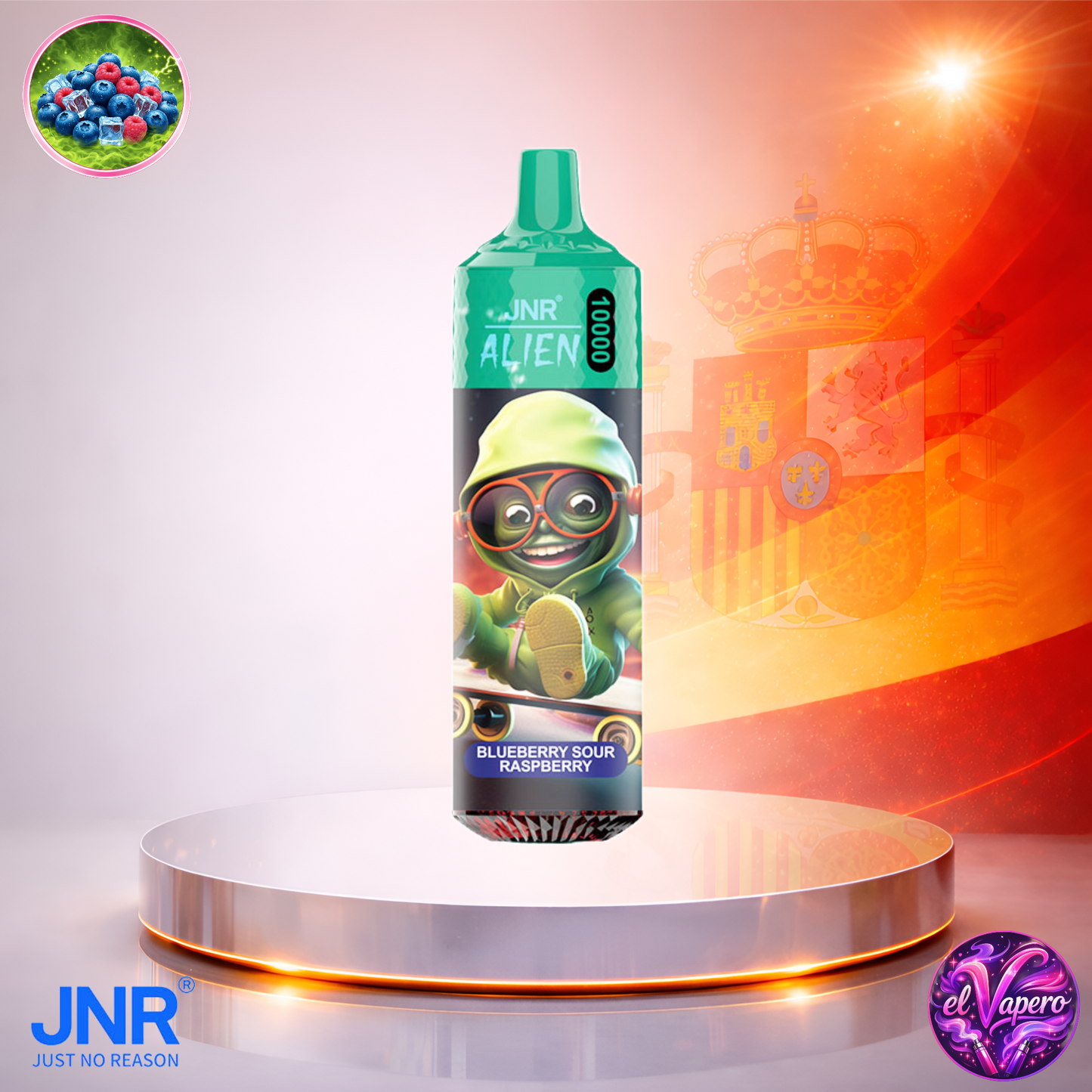 Vapers Desechables - Cigarrillo electrónico - España - JNR - Alien - 10K - Blueberry Sour Raspberry 10000 Caladas - Los más baratos
