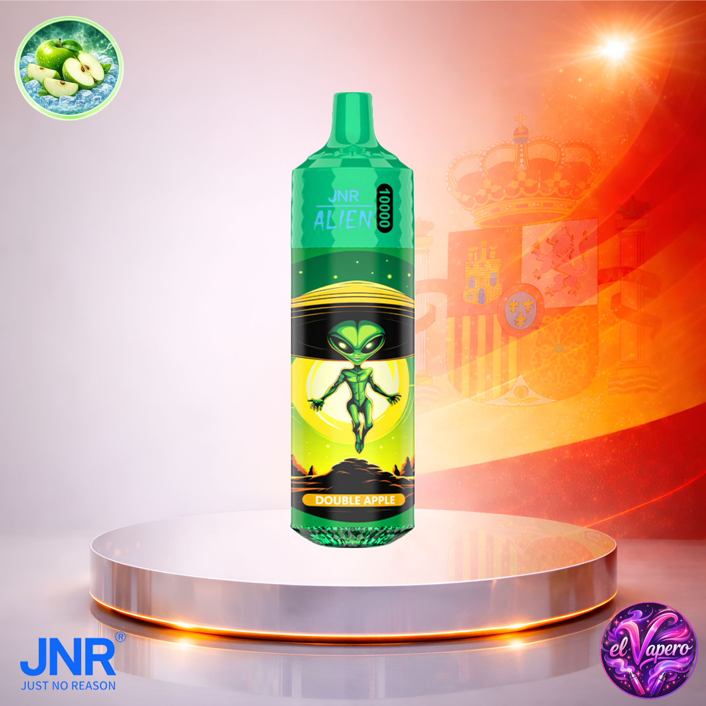 Vapers Desechables - Cigarrillo electrónico - España - JNR - Alien - 10K - Double Apple 10000 Caladas - Más baratos