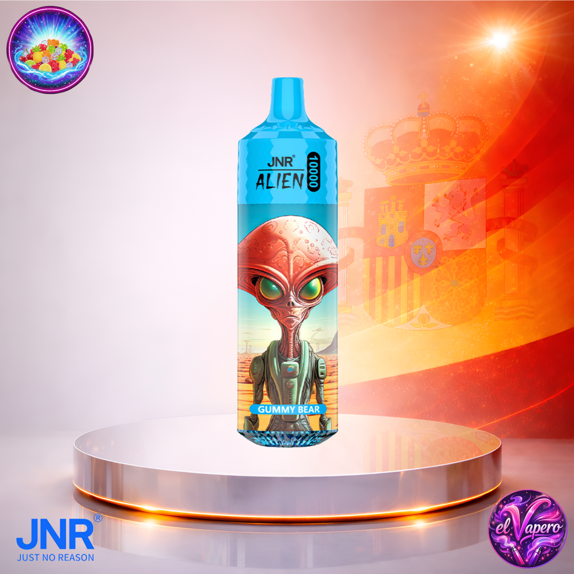 Vapers Desechables - Cigarrillo electrónico - España - JNR - Alien - 10K - Gummy Bear 10000 Caladas - Más baratos