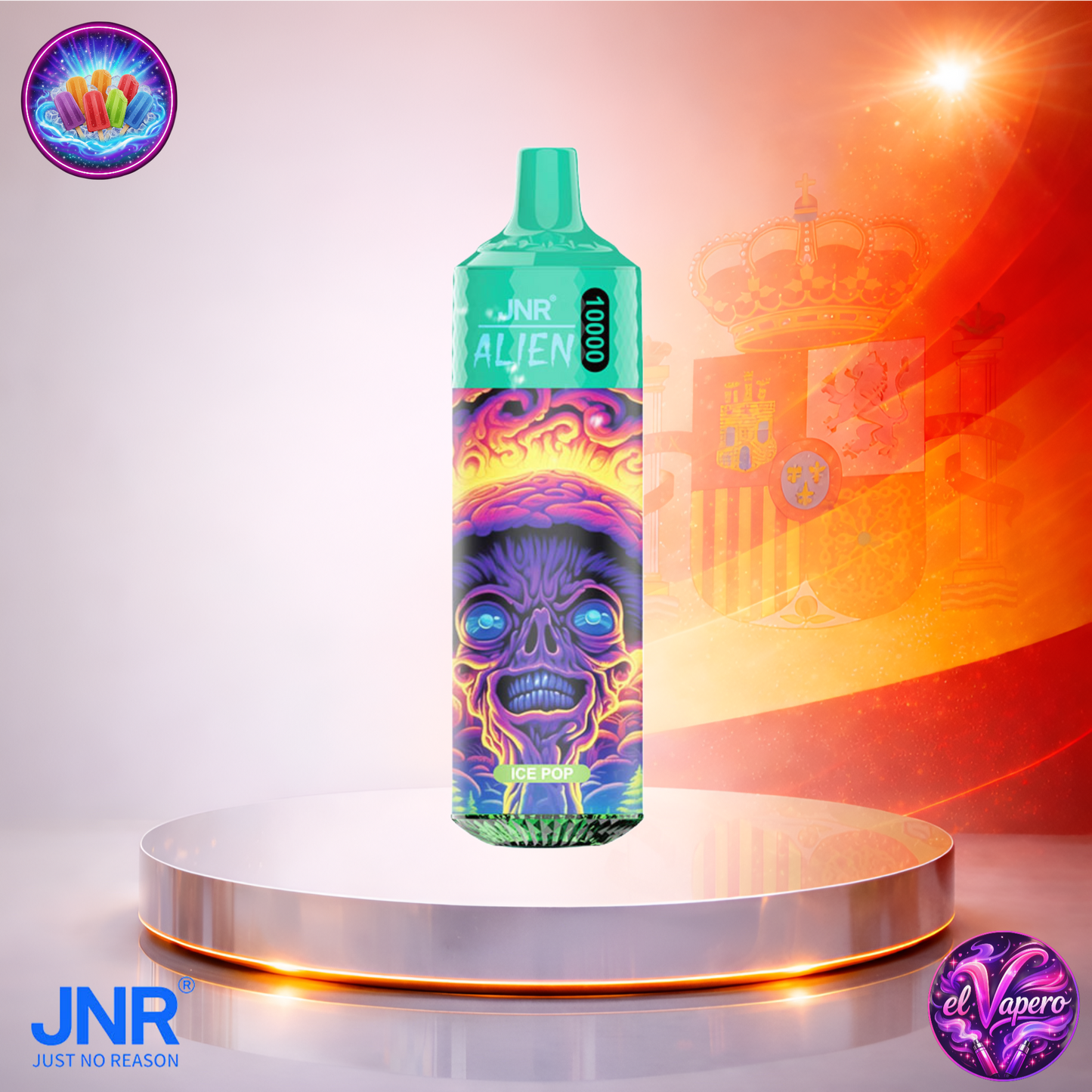 Vapers Desechables - Cigarrillo electrónico - España - JNR - Alien - 10K - Ice Pop 10000 Caladas - Más baratos
