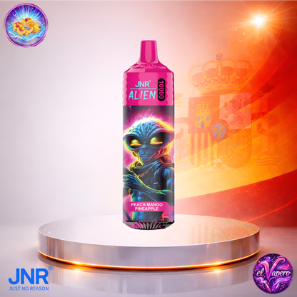 Vapers Desechables - Cigarrillo electrónico - España - JNR - Alien - 10K - Peach Mango Pineapple 10000 Caladas - El mejor precio