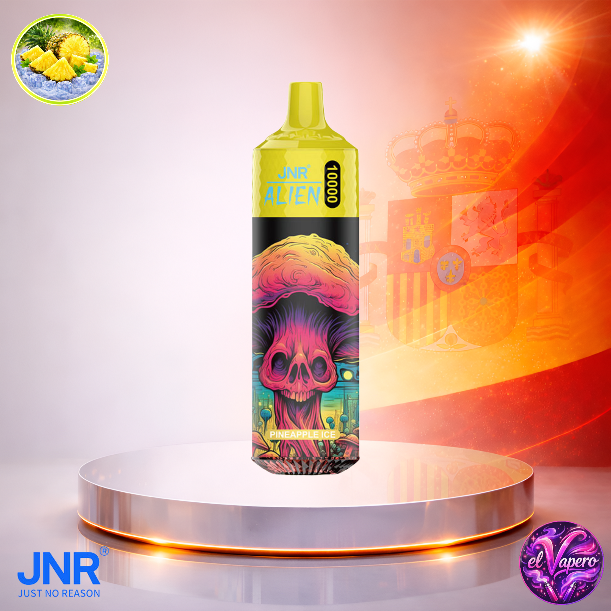 Vapers Desechables - Cigarrillo electrónico - España - JNR - Alien - 10K - Pineapple Ice 10000 Caladas - Los más baratos