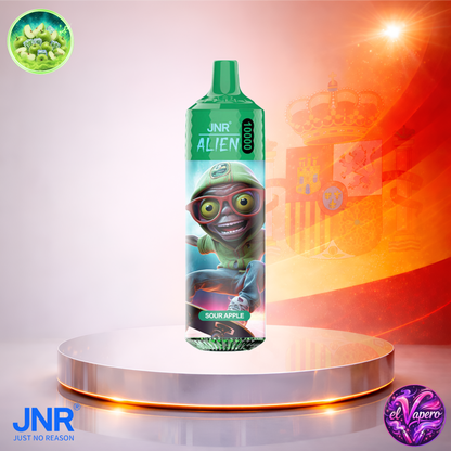 Vapers Desechables - Cigarrillo electrónico - España - JNR - Alien - 10K - Sour Apple 10000 Caladas - Los más baratos
