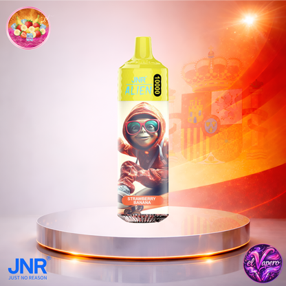 Vapers Desechables - Cigarrillo electrónico - España - JNR - Alien - 10K - Strawberry Banana 10000 Caladas - Los más baratos
