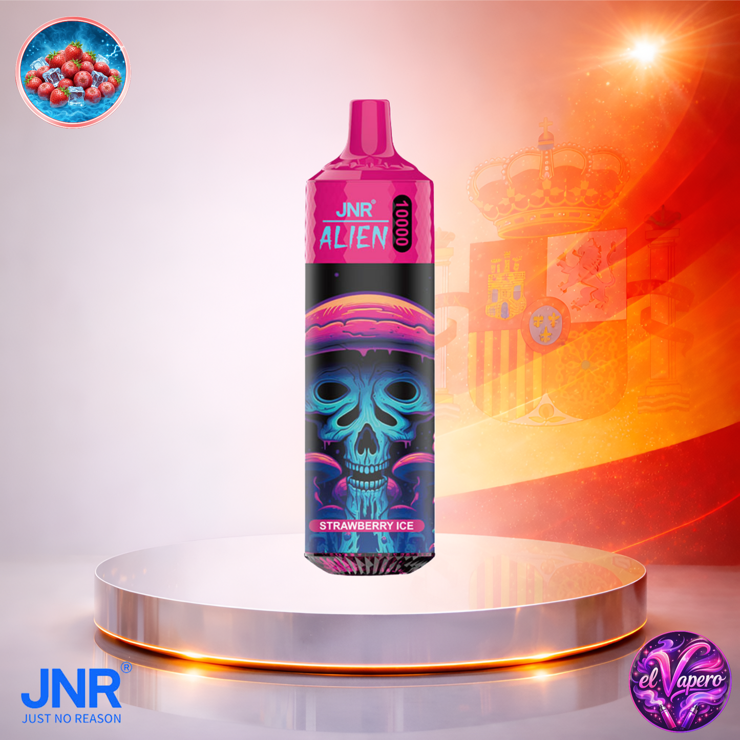 Vapers Desechables - Cigarrillo electrónico - España - JNR - Alien - 10K - Strawberry Ice 10000 Caladas - Más baratos