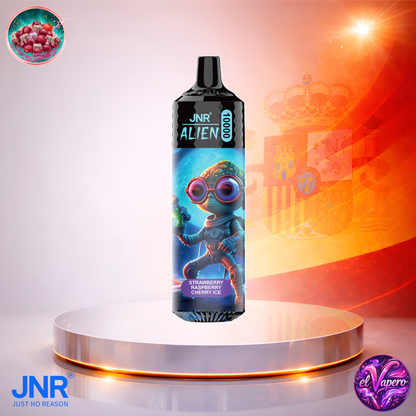 Vapers Desechables - Cigarrillo electrónico - España - JNR - Alien - 10K - Strawberry Raspberry Cherry Ice 10000 Caladas - Más baratos