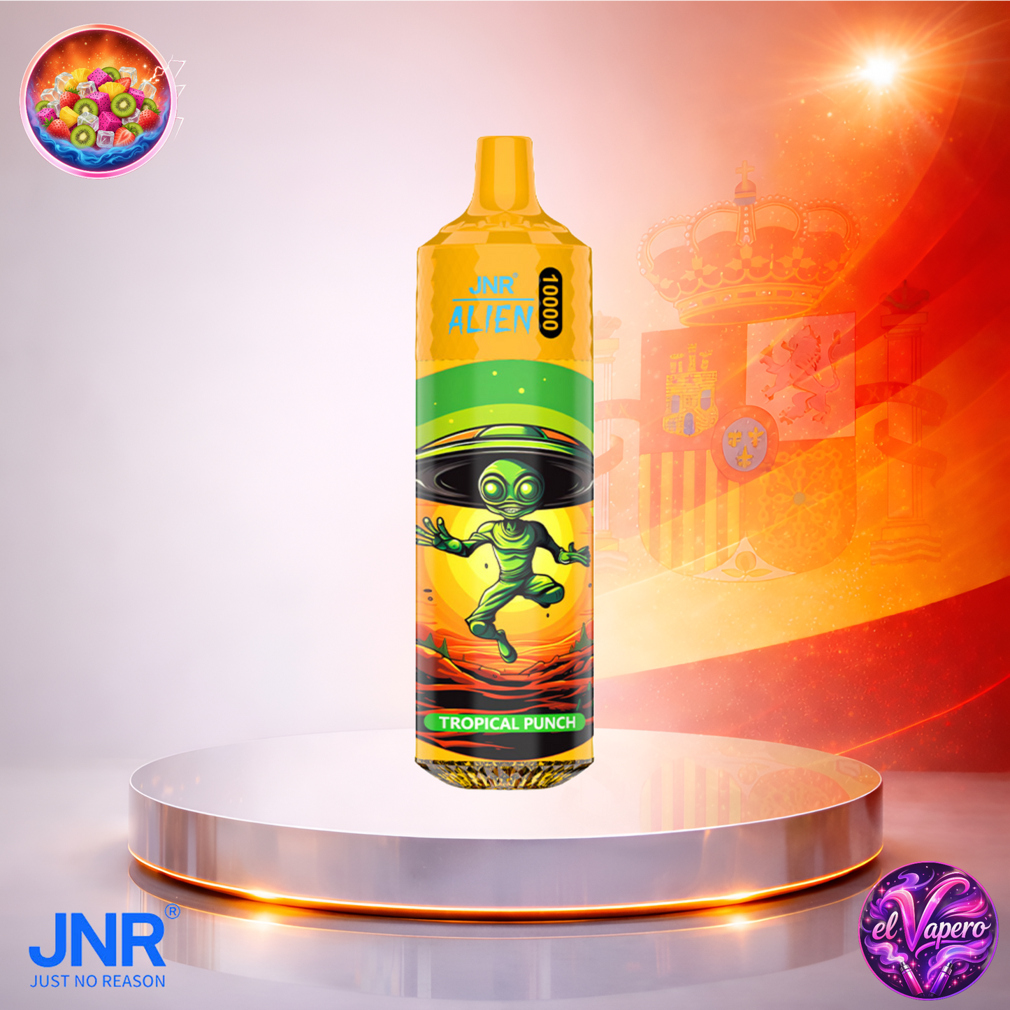 Vapers Desechables - Cigarrillo electrónico - España - JNR - Alien - 10K - Tropical Punch 10000 Caladas - Los más baratos