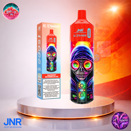 Vapers Desechables - Cigarrillo Electrónico - España - JNR - Alien Max - 18K - Raspberry Watermelon Ice 18000 Caladas - Los más baratos