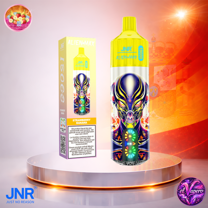 Vapers Desechables - Cigarrillo Electrónico - España - JNR - Alien Max - 18K - Strawberry Banana 18000 Caladas - Los más baratos