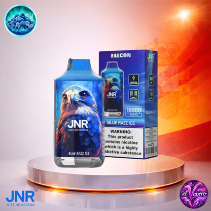 Vapers Desechables - Cigarrillo electrónico - España - JNR - Falcon - 16K - Blue Razz Ice 16000 Caladas - Los más baratos