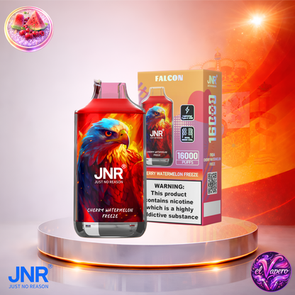 Vapers Desechables - Cigarrillo electrónico - España - JNR - Falcon - 16K - Cherry Watermelon Freeze 16000 Caladas - Más baratos