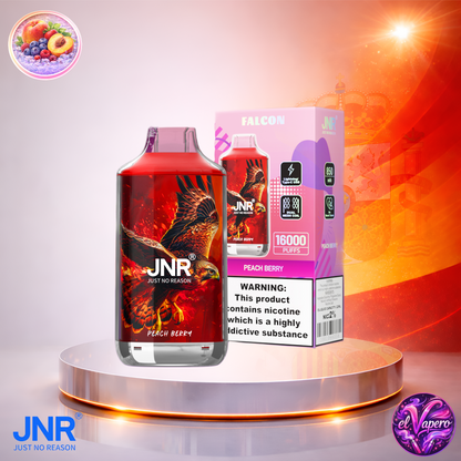 Vapers Desechables - Cigarrillo electrónico - España - JNR - Falcon - 16K - Peach Berry 16000 Caladas - Los más baratos
