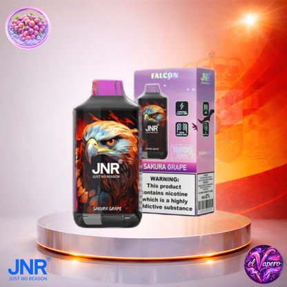 Vapers Desechables - Cigarrillo electrónico - España - JNR - Falcon - 16K - Sakura Grape 16000 Caladas - Los más baratos