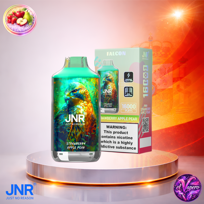 Vapers Desechables - Cigarrillo electrónico - España - JNR - Falcon - 16K - Strawberry Apple Pear 16000 Caladas - Los más baratos
